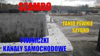 Betonowe szamba, Piwnice,Zbiorniki betonowe, Kanały samochodowe