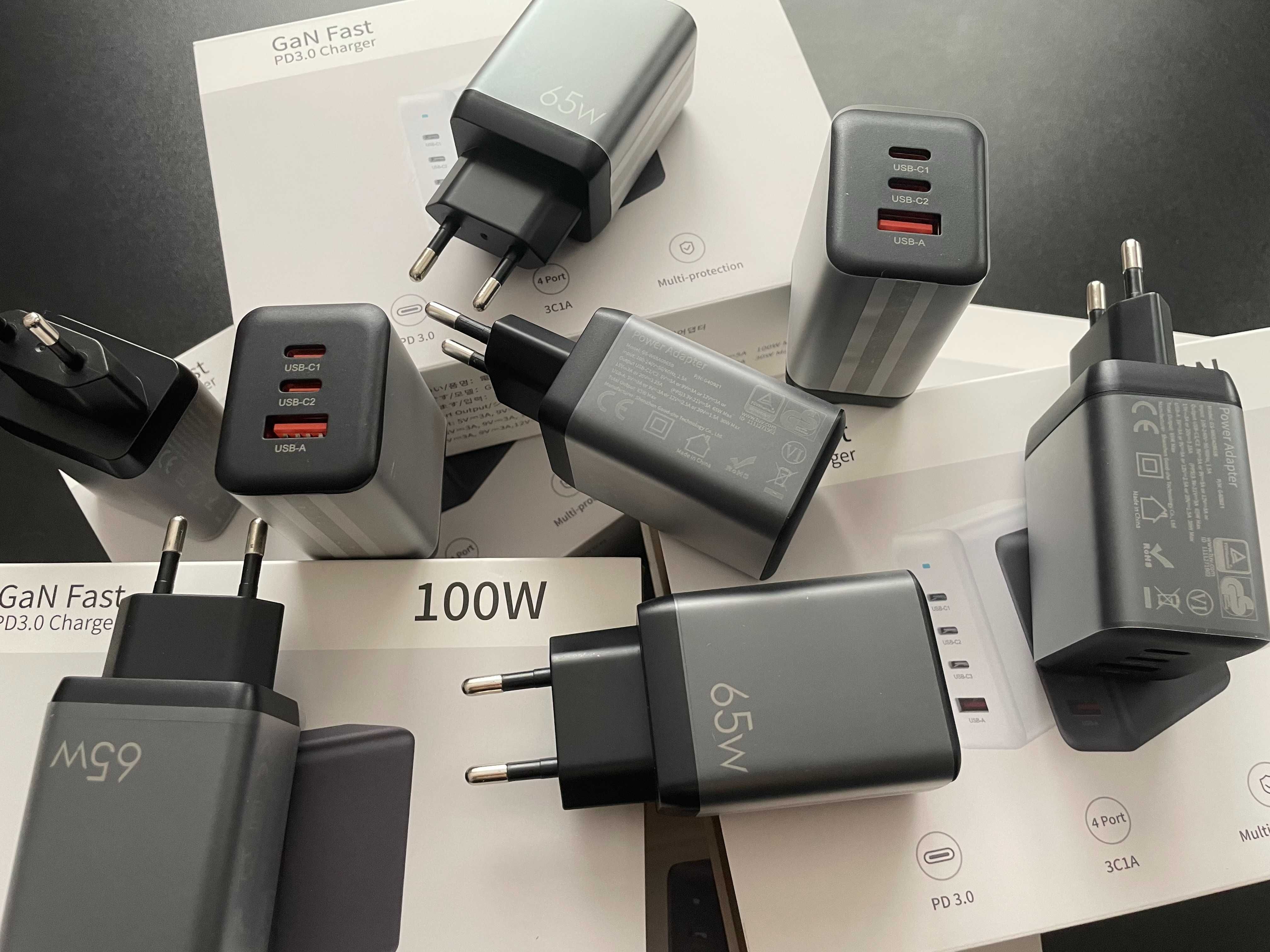 Швидка зарядка 65W 100W GAN 2 premium