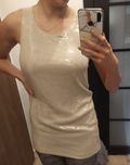 H&M bluzka tunika z cekinami sukienka XS S M cekiny sylwester impreza