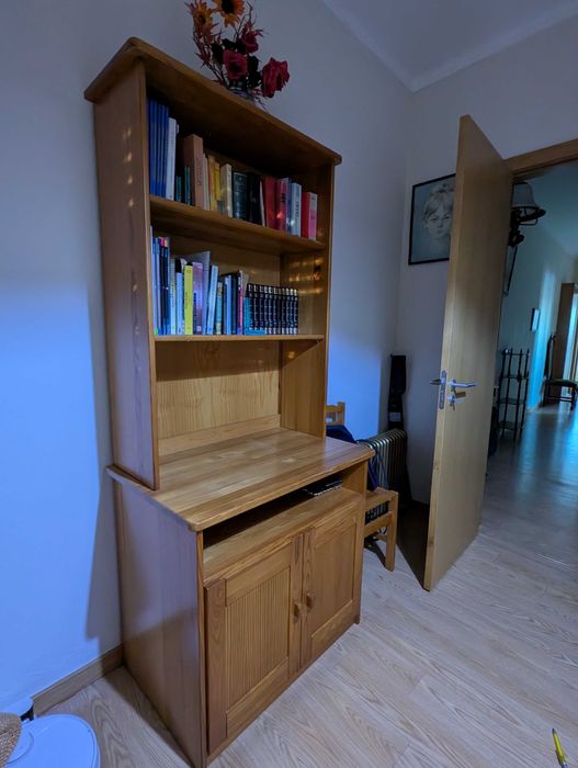 Estante/secretária e cadeira própria para quarto