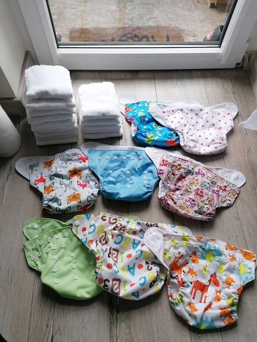 Pielucha wierlorazowa otulacz 8 sztuk + 15 wkładów+bibułki