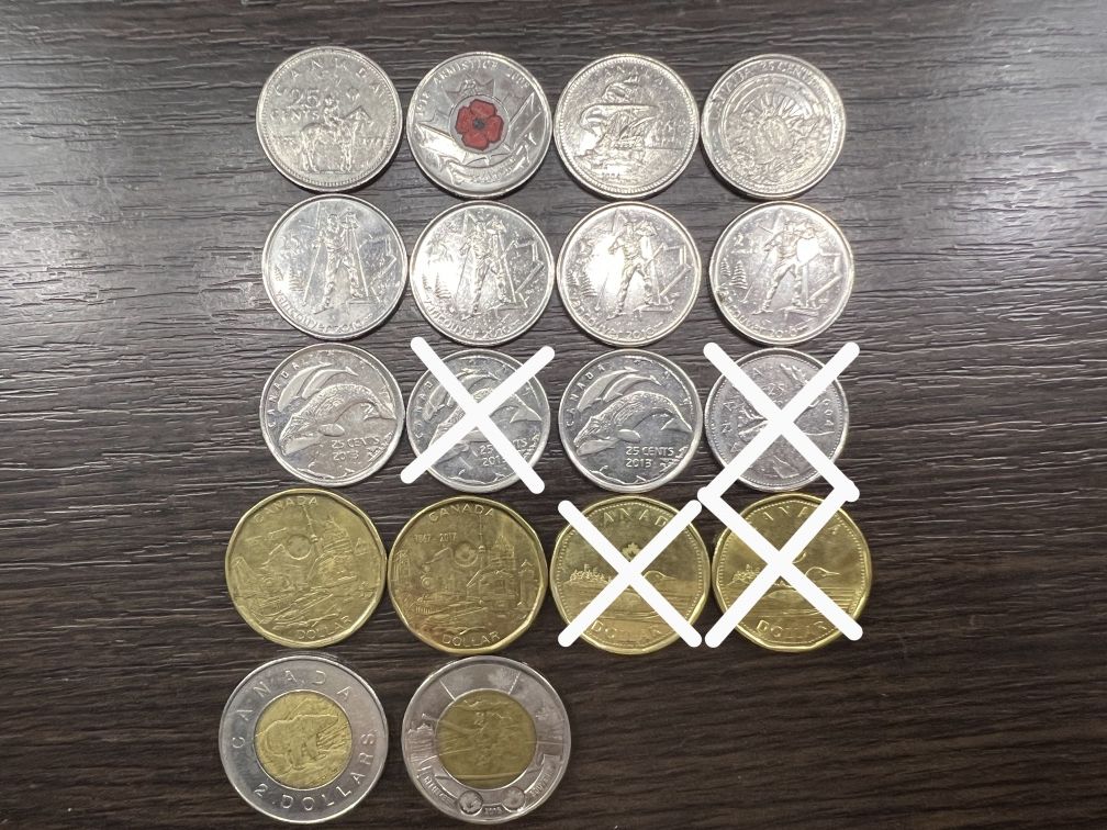 Монеты Канады юбилейные,памятные.