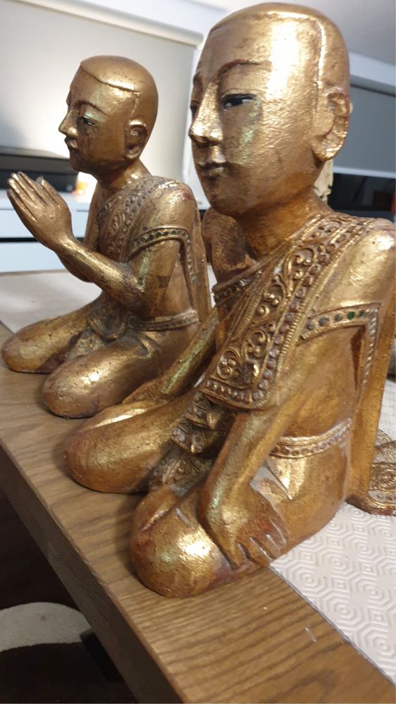 Deuses chineses de madeira antigo