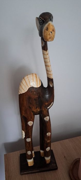 Zyrafa figurka drewniana wys 60cm