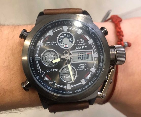 Часы наручные AMST 3003A Black-Brown Wristband