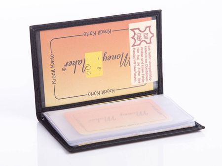 etui na dokumenty z miękkiej skóry naturalnej czarne money maker