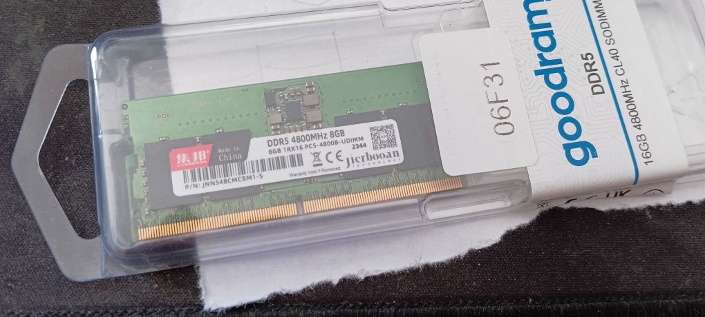 DDR5 8GB 4800MHz sodimm/udimm