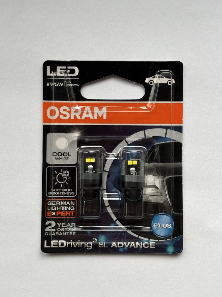 Автомобільні LED лампи Osram W5W (підсвітка, габарити)