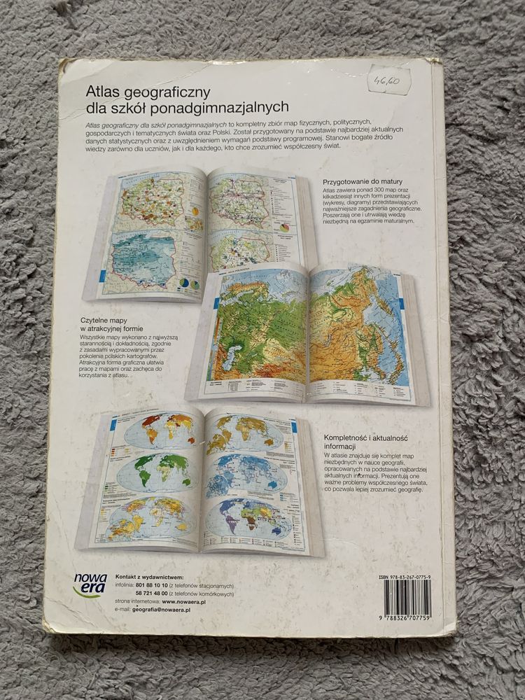 Atlas geograficzny dla szkół ponadpodstawowych Nowa Era
