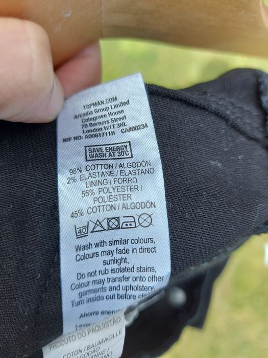 Spodnie czarne męskie zwężane Top Man