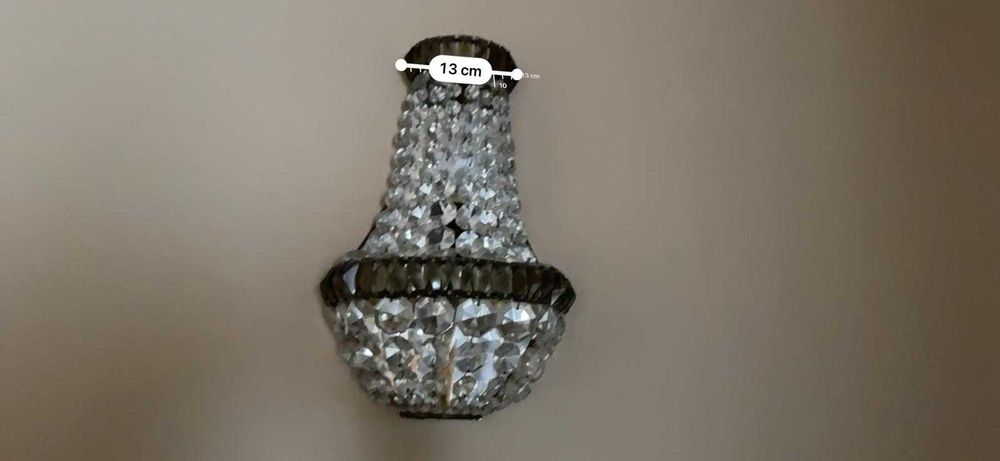 Lustre de 8 lumes e aplique de parede - década de 60