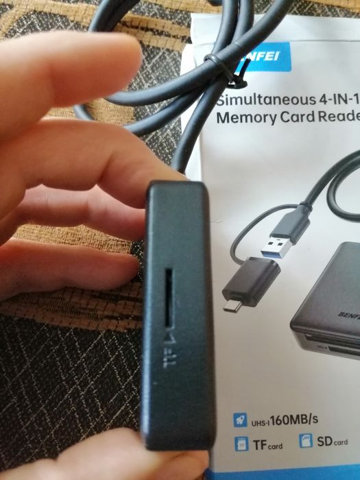 Czytnik kart pamięci, adapter czytnika kart BENFEI 4w1 USB 3.0 i USB-C