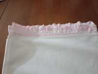 Lençol branco antigo de 1,70 cm x 2,40 cm