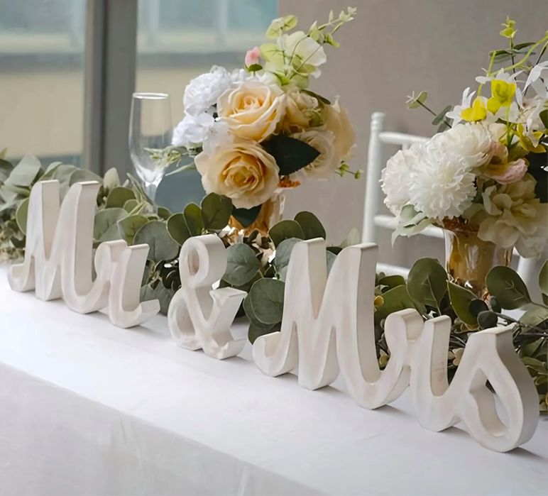 Napis dekoracja Mr&Mrs