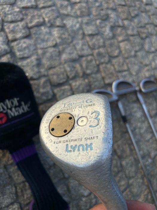 Conjunto saco e tacos de golfe