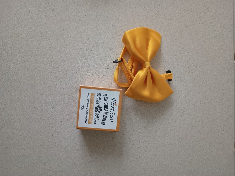 Balsam do łap dla psa + pomarańczowa muszka