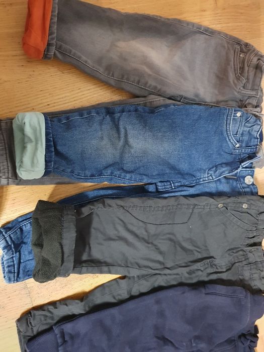 Paka dla chłopaka 86 92 ocieplane spodnie z podszewką kombinezon