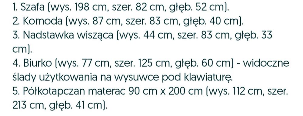 Komoda szafa biurko półka