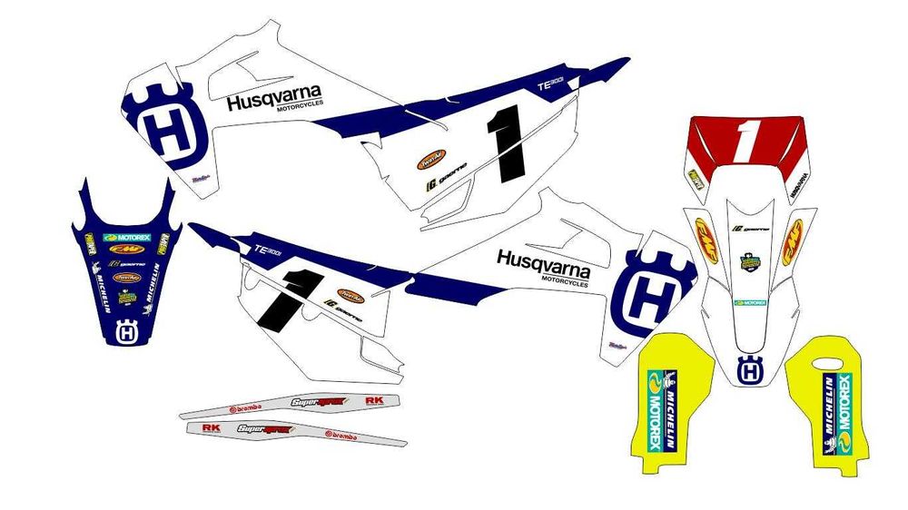 Наклейки Husqvarna Geon Xroad YCF Beta Kayo Gas Gas Husaberg TM SHERCO