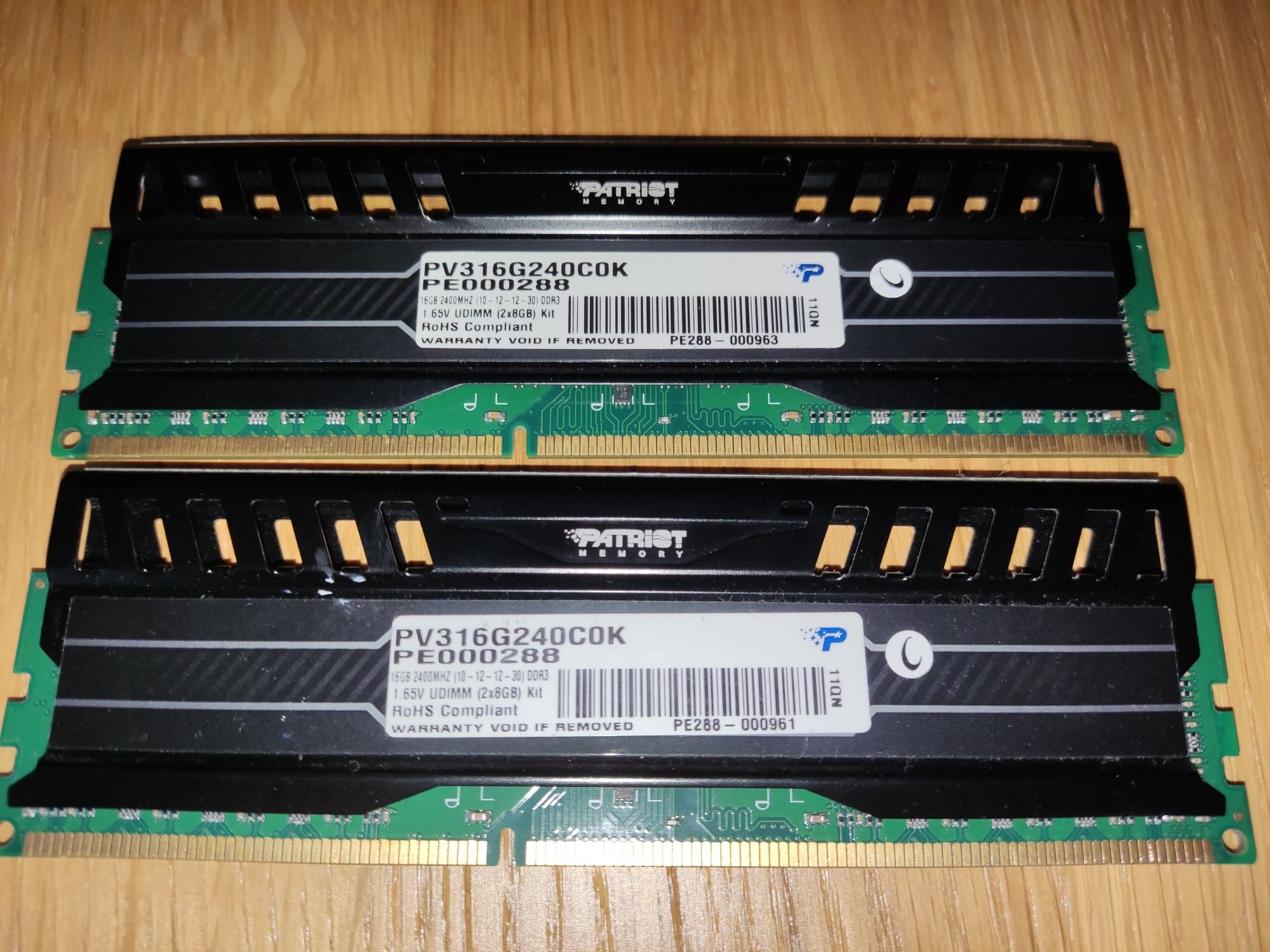 Pamięć RAM DDR3 Patriot Viper 16GB (2x 8GB) 2400MHz CL10