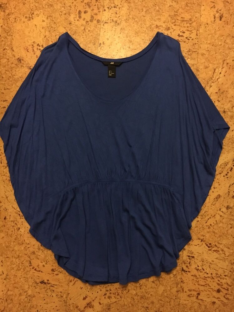 Niebieska bluzka nietoperz H&M
