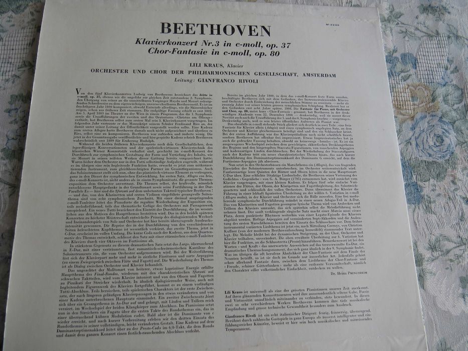 Plyta winylowa BEETHOVEN  Klavierkonzert 3 c-mol