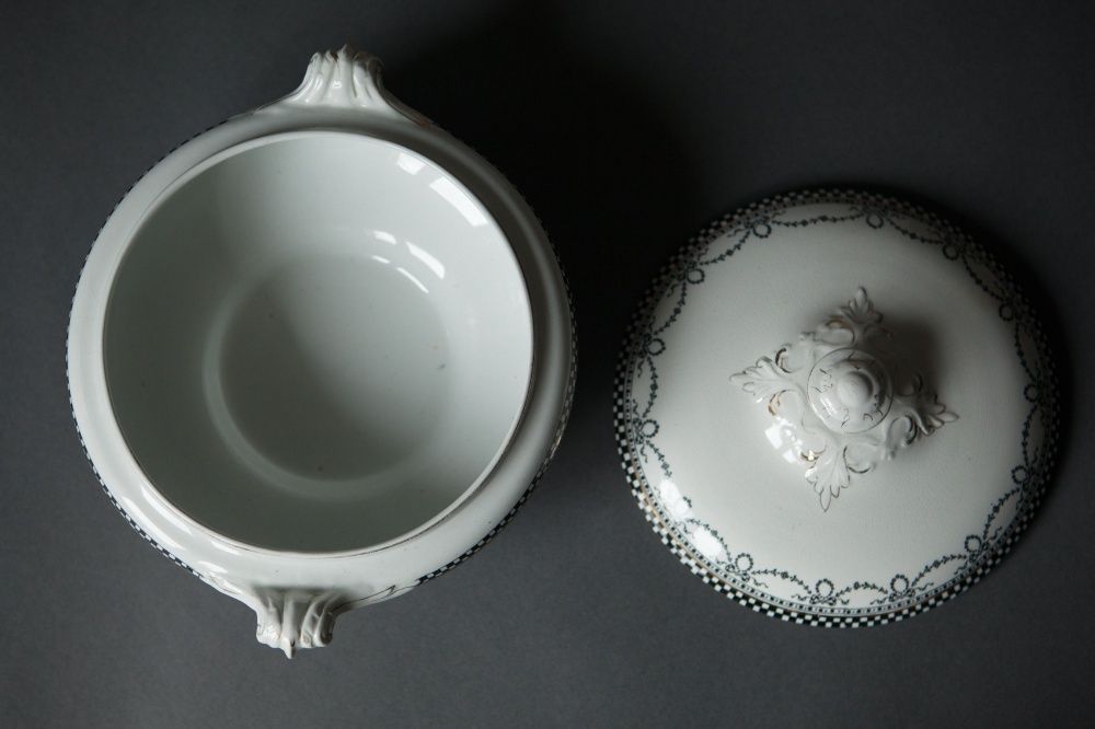 Antyk waza na zupę Anglia 1890 r porcelana Angielska