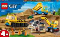 LEGO City Будівельна вантажівка й кулястий кран-таран (60391)