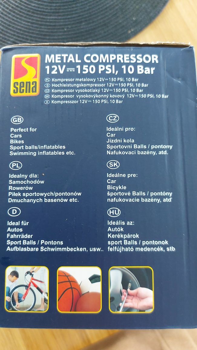 Kompresor samochodowy 12V 10 Bar