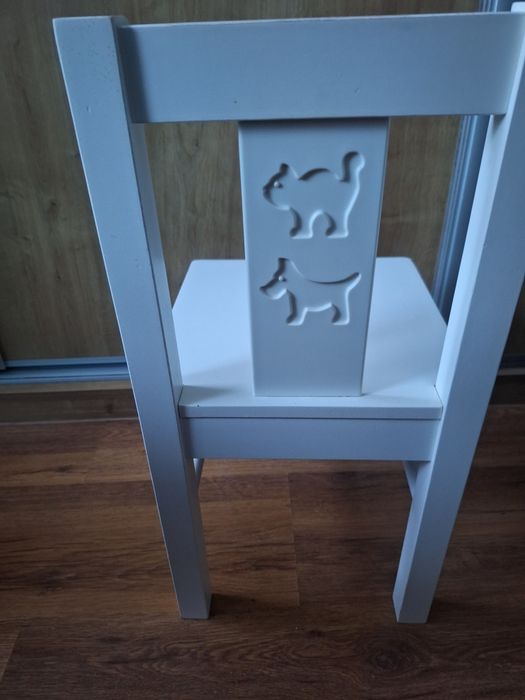 IKEA Kritter białe krzesło krzesełko dla dzieci