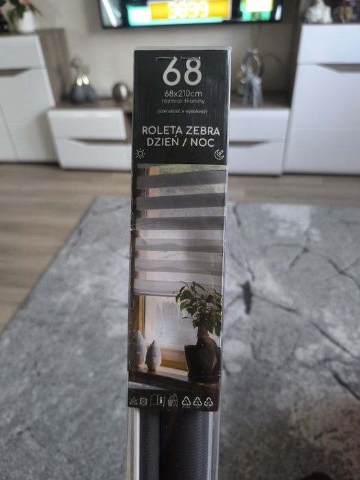 Nowa roleta dzień i noc szara grafit 68x120