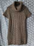 Tunika z golfem, sweter we warkocze