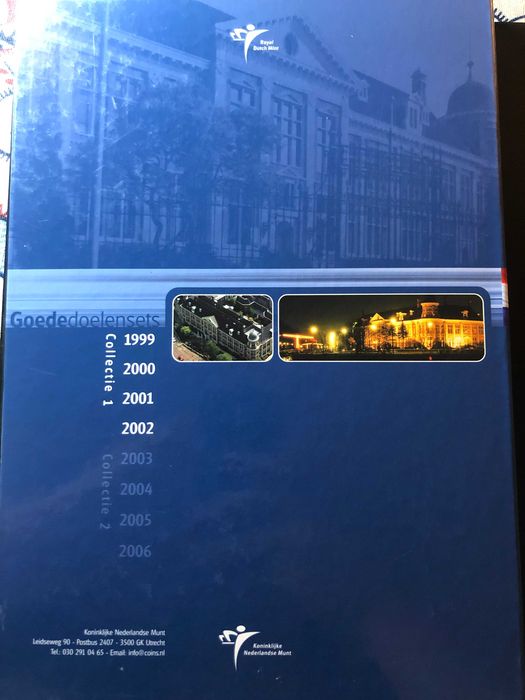 Set Anual Euros Holanda 1999, 2000, 2001 e 2002 UNC com livro