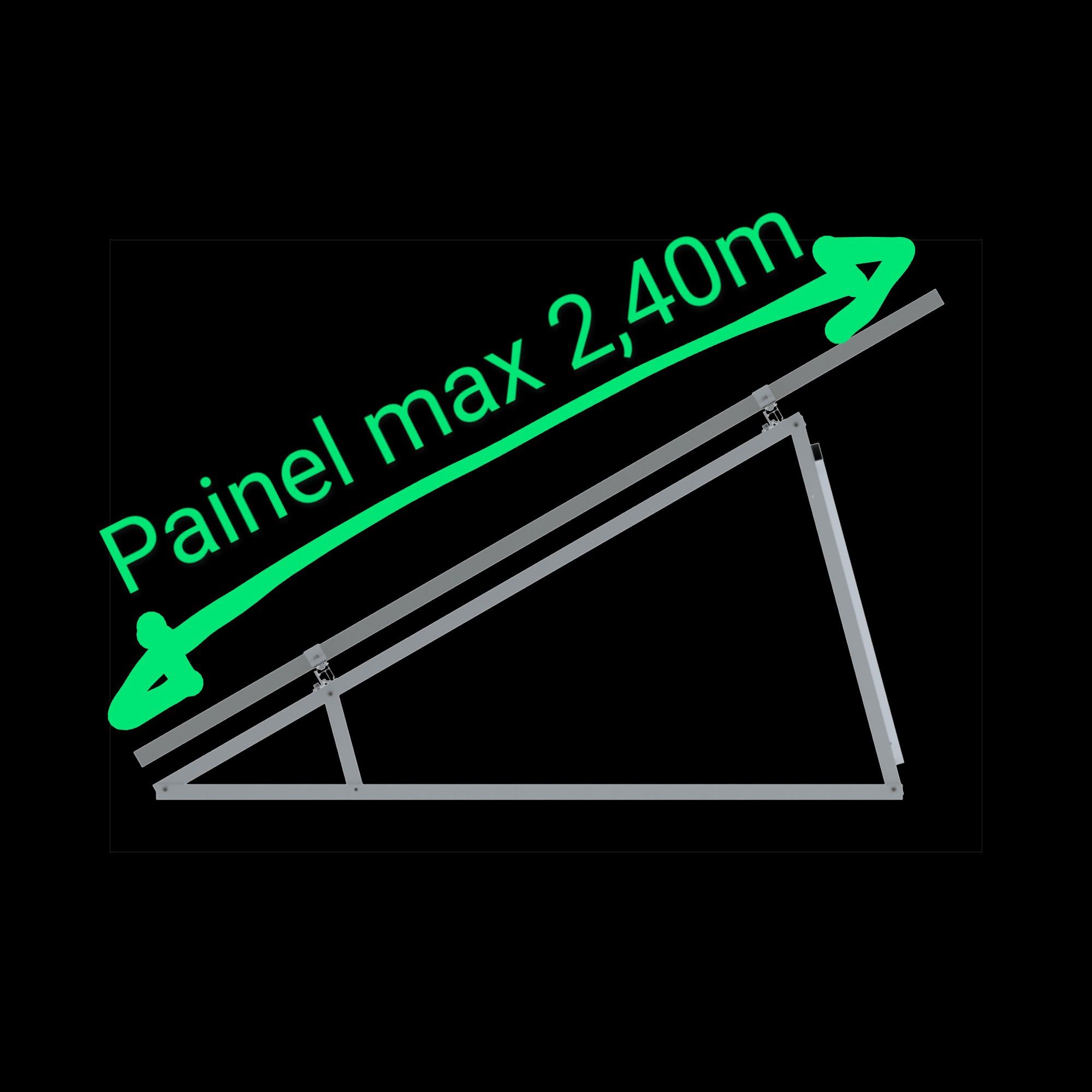 Triangulo paineis fotovoltaicos 30º triangulos estrutura solar