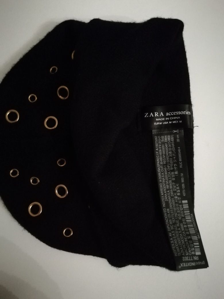 Gorro M, NOVO Zara - com detalhes douradas