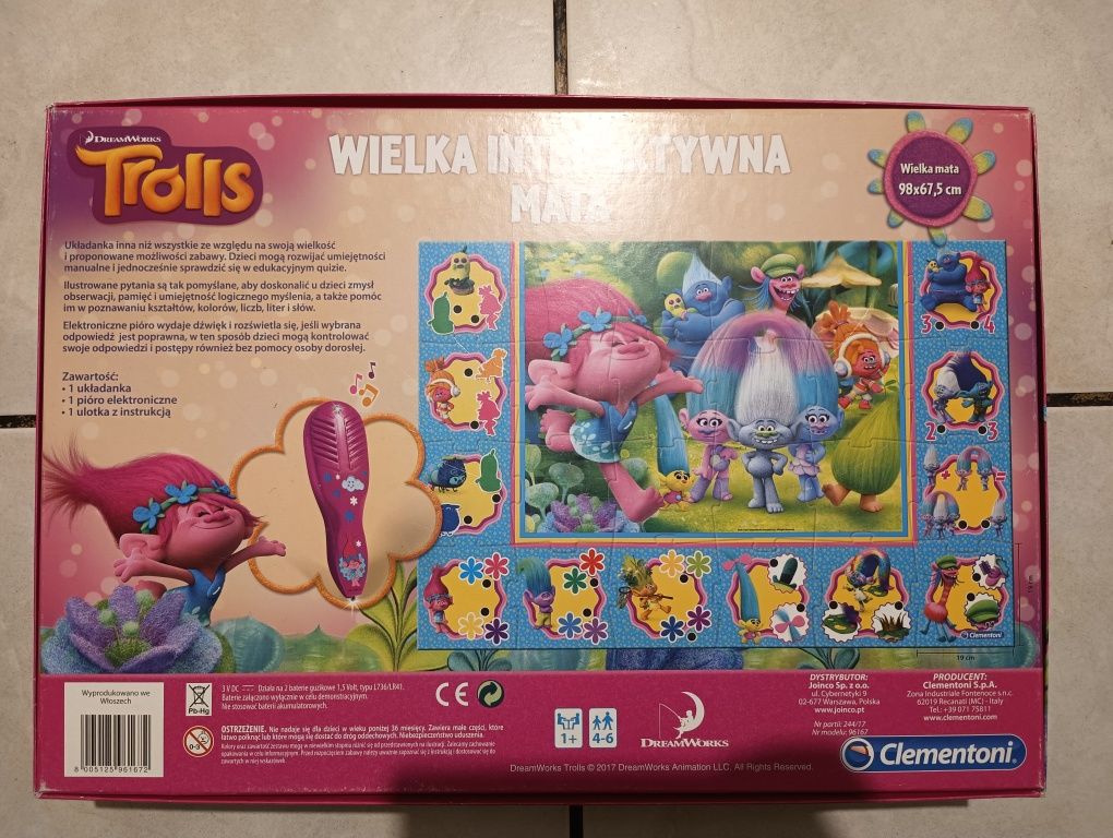 Trolls mata interaktywna, puzzle