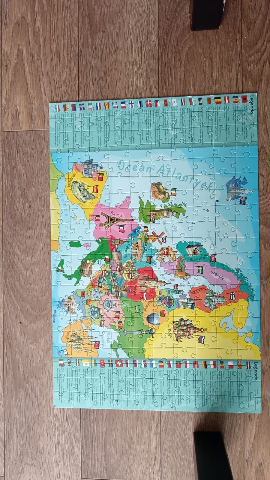 Edukacyjne puzzle mapa Europy