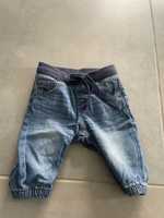 Jeansy joggery 68 cm regulowany pas