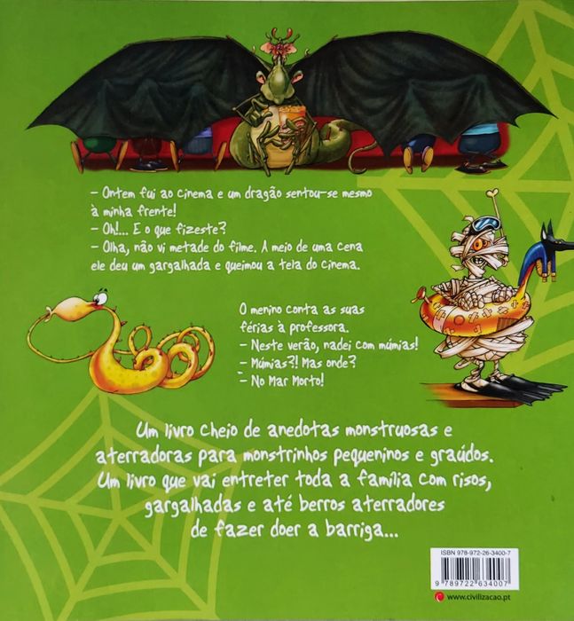 Libro "Piadas Monstruosas"da editora Civilização