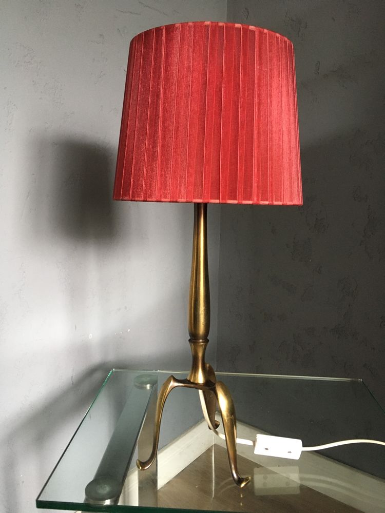 AWF lampa mosiądz retro design vintage 50 60s