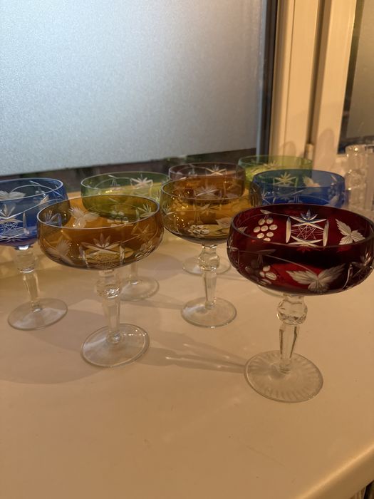 Kryształowe kieliszki PRL