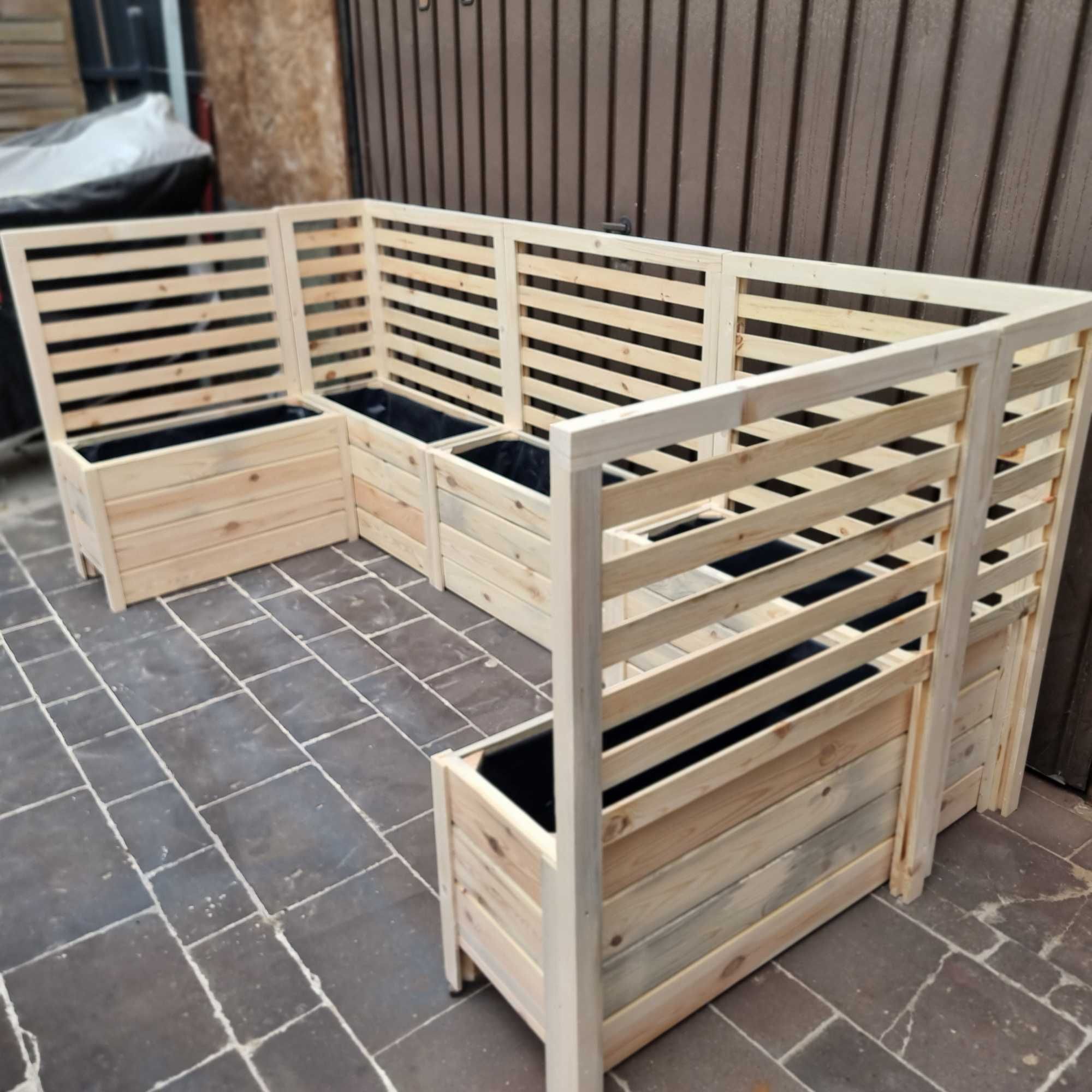Donica drewniana skrzynia taras ogród balkon z pergolą dowolny wymiar