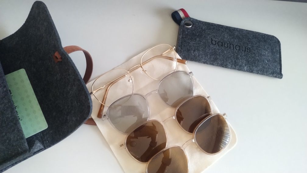 Óculos de sol clip on 4em1 Bauhaus