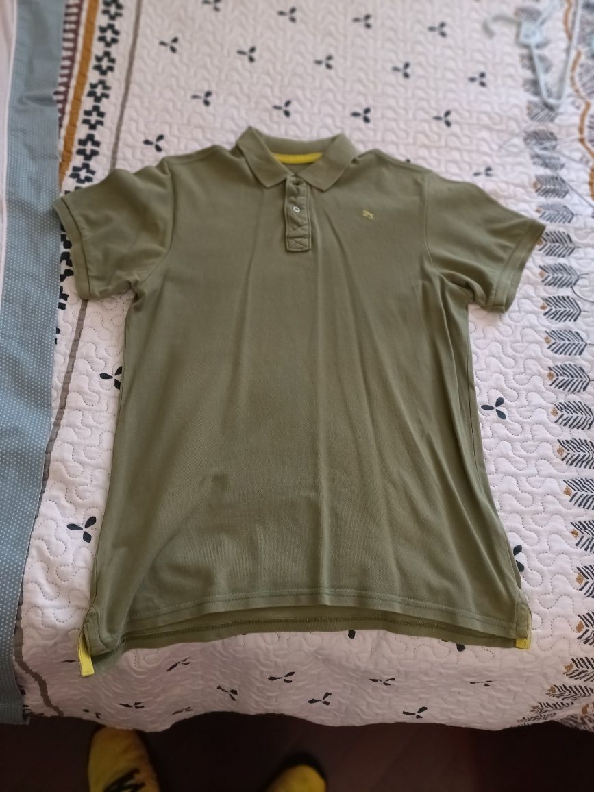 Polo H&M verde tamanho 14 anos