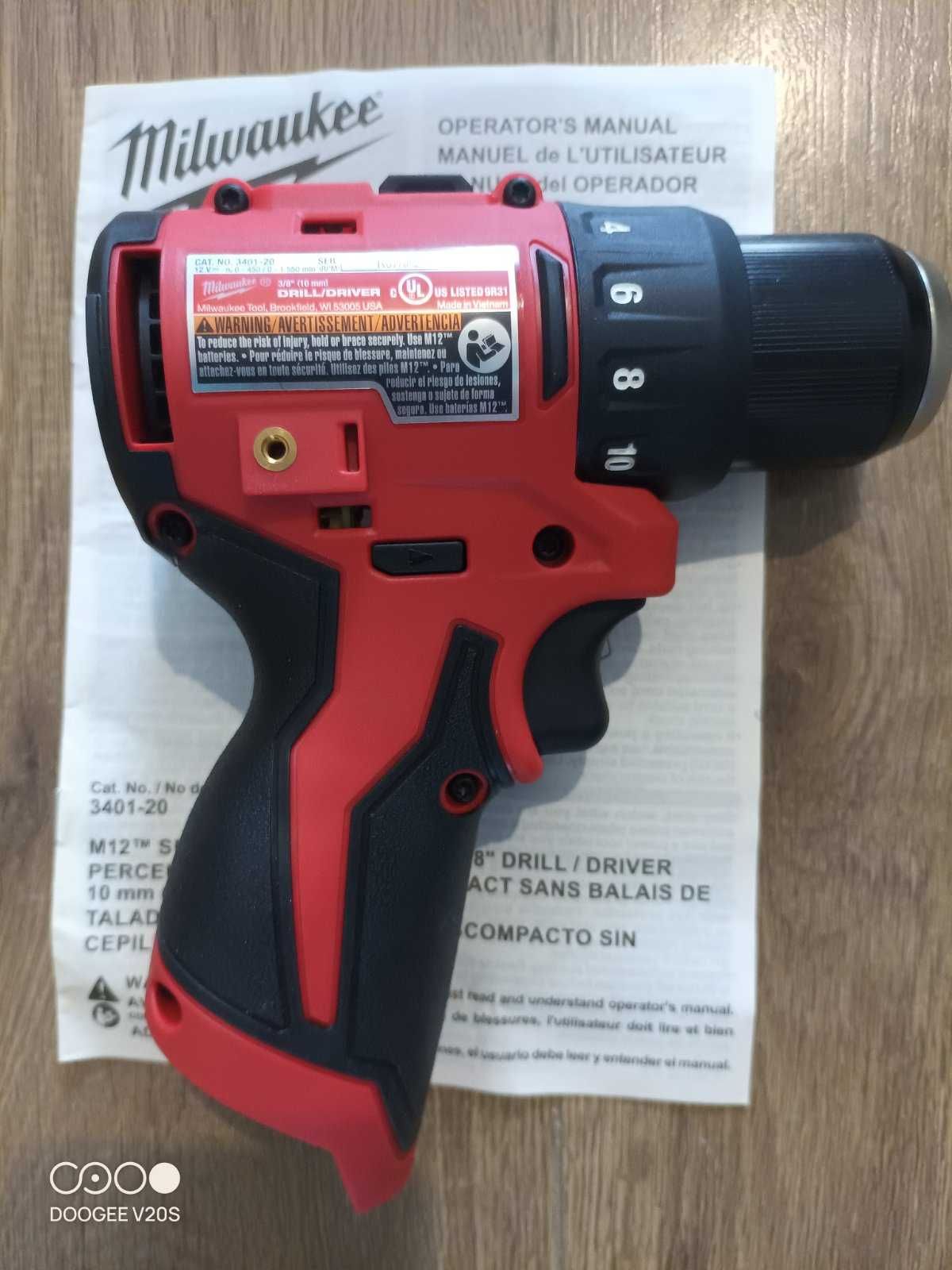 Milwaukee 3404-20 3401-20 m12 Fuel компактні шуруповерти