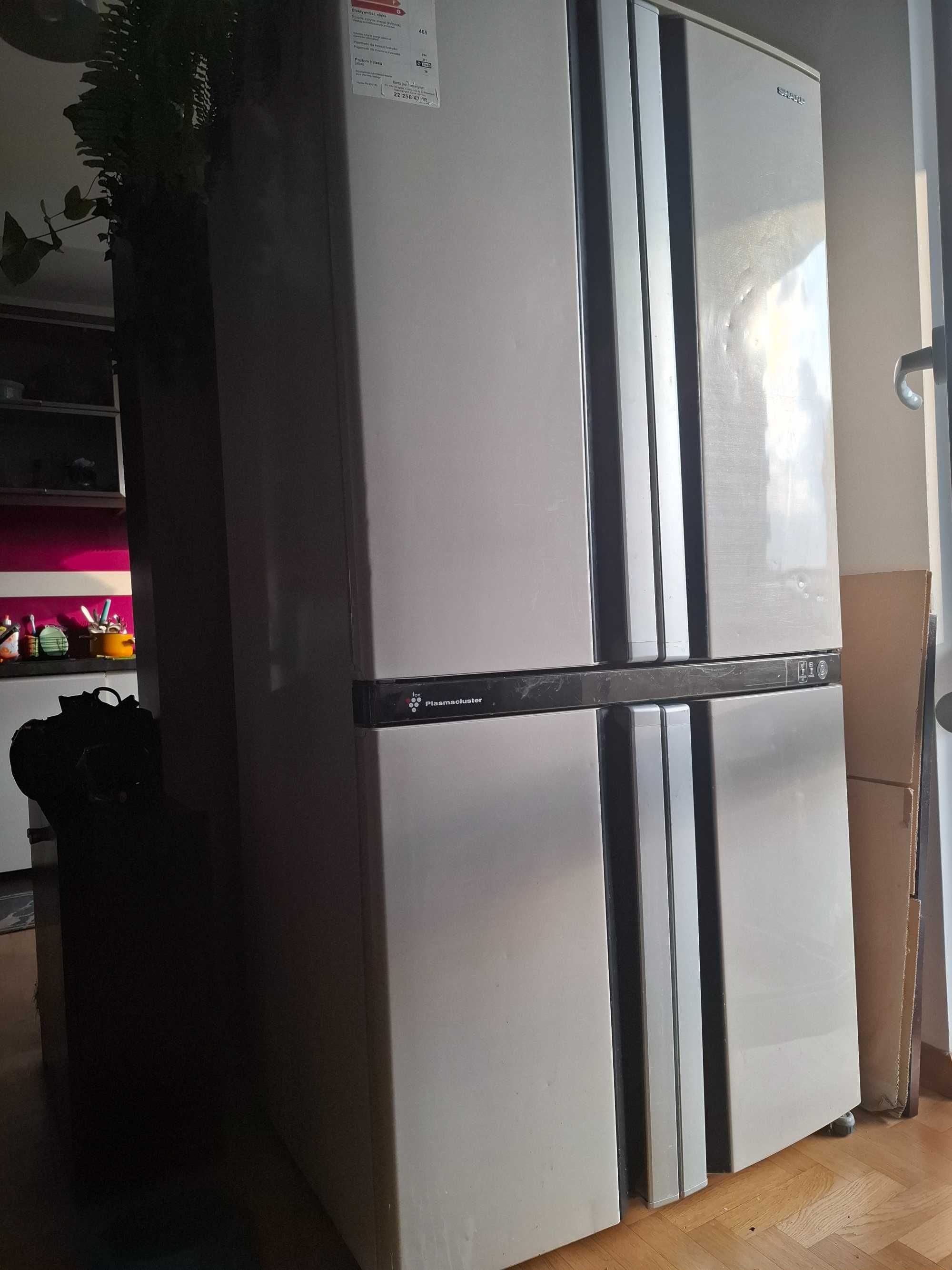 Lodówka SHARP dwudrzwiowa Plasmacluster no frost do naprawy