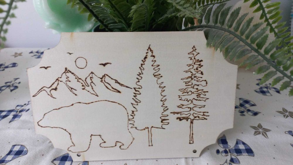 Placa Decorativa em Madeira "Inverno"