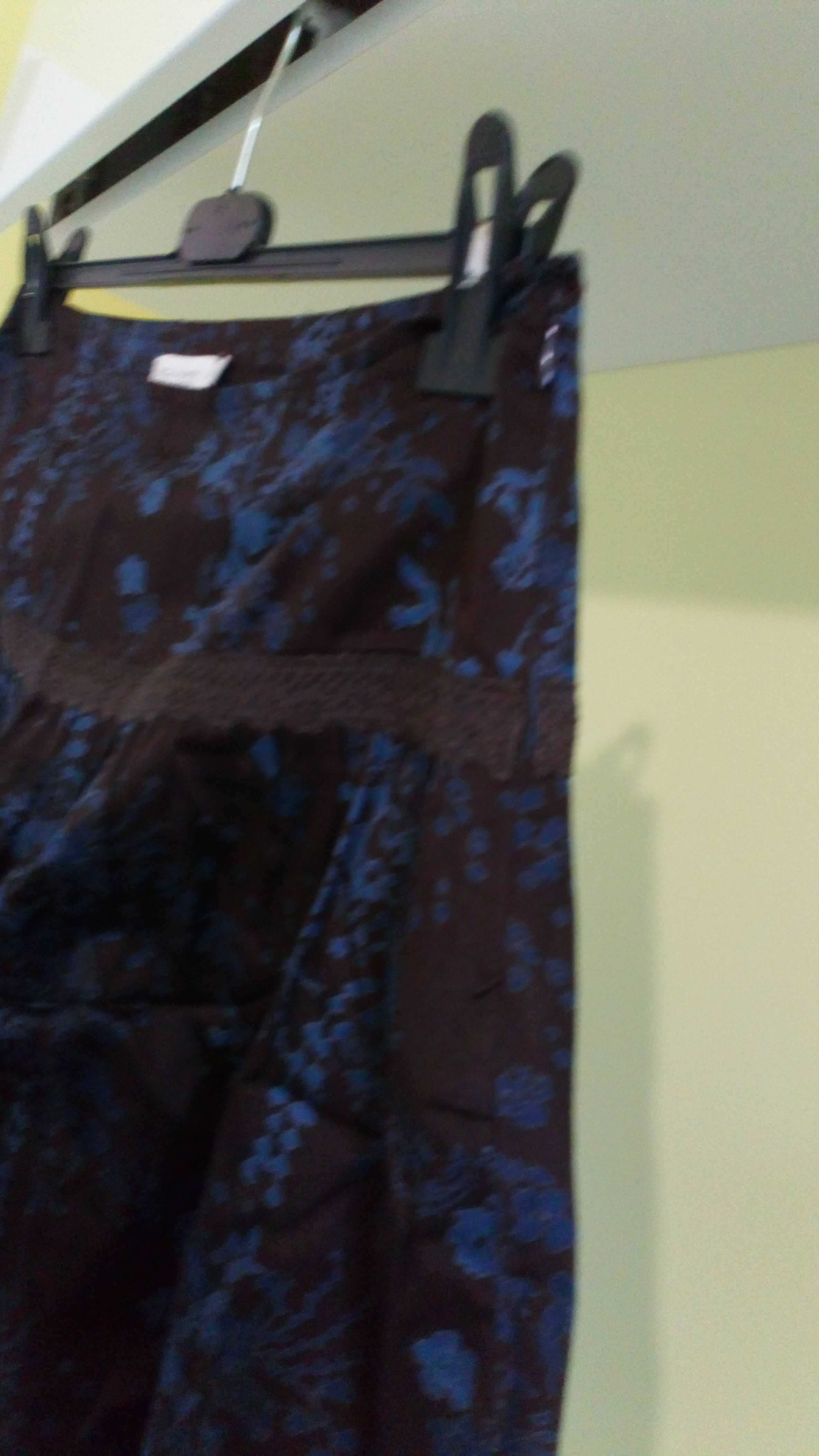 Brązowo niebieska bawełniana spódnica BON’ A PARTE, r. M