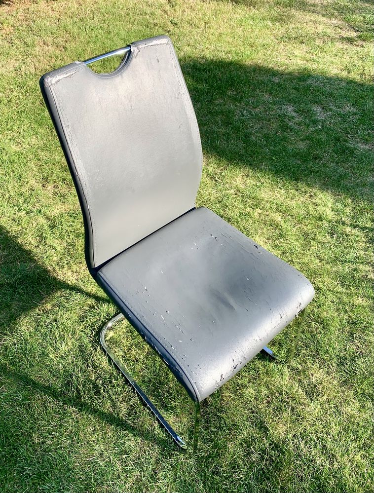 Krzesło H-790 chrom/ekoskóra szare