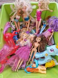 Lalki Barbie 8 szt lalki My Little Pony 2 szt Equestria Girls